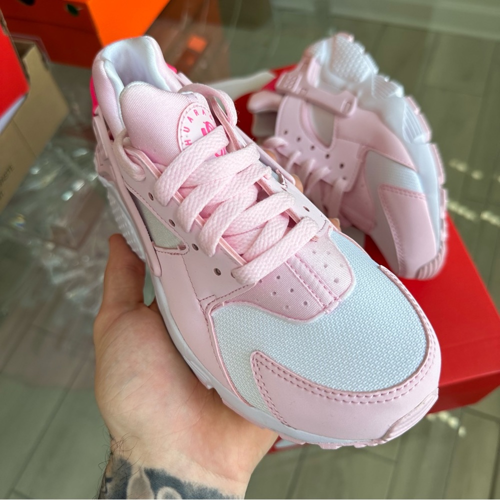 NIKE HUARACHE WHITE PINK - Picture 2 of 4